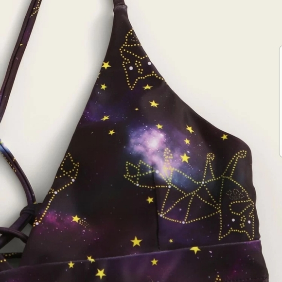 ●SOLD OUT●NEW GALAXY PRINT LACE-UP 2 PC BIKINI - Picture 3 of 4
